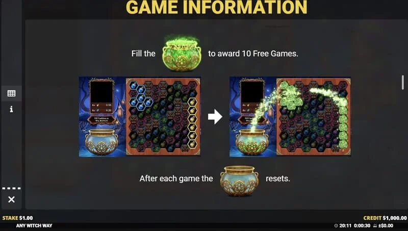 Any Witch Way - Gefüllter Kessel und Start der Free Games